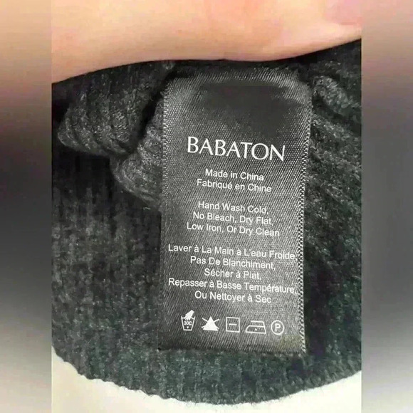 Babaton Aritzia Womens Grey Ribbed Capsule Wardrobe Wool Timeless Turtleneck XS - Picture 4 of 11